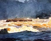 温斯洛荷默 - Fishing the Rapids Saguenay